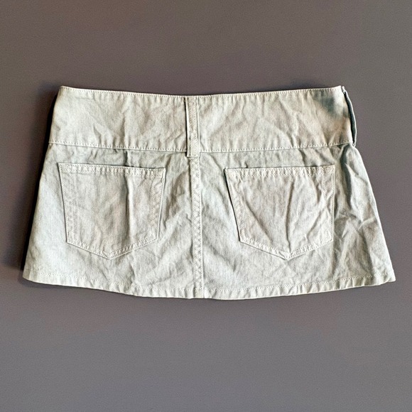 Juliet Johnstone Hand Painted Denim Mini Skirt | Size XS | Sky Blue Y2K LA - Picture 3 of 7